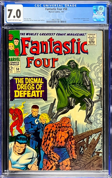 Fantastic Four #58 (Marvel, 1967) CGC VF/FN 7.0 - Doctor Doom and Silver Surfer Appearance