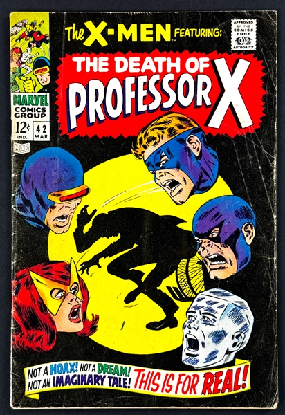 X-Men #42 (Marvel, 1968) - "Death" of Professor X