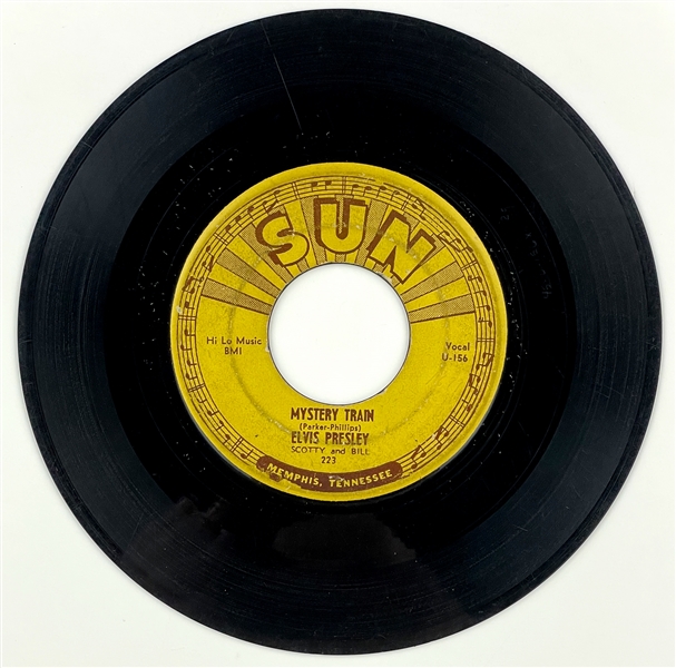 1955 Sun Records 223 45 RPM 7-Inch of Elvis Presleys “I Forgot to Remember to Forget” and “Mystery Train” - Elvis Final Sun Single