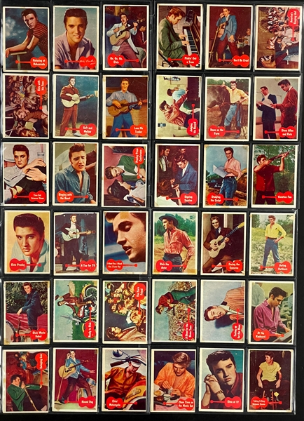 1956 Topps "Elvis Presley" Complete Set of Bubble Gum Cards (66)