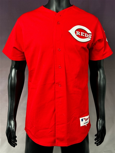 2000 Juan Castro Cincinnati Reds Red Batting Practice Used Pregame Jersey