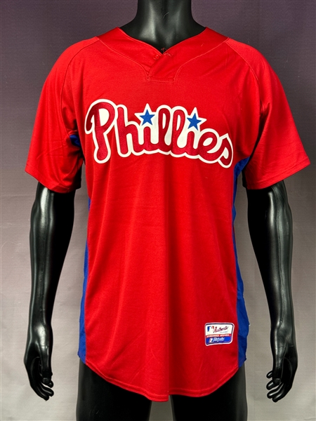 2010 Juan Castro Philadelphia Phillies Red Pregame Jersey