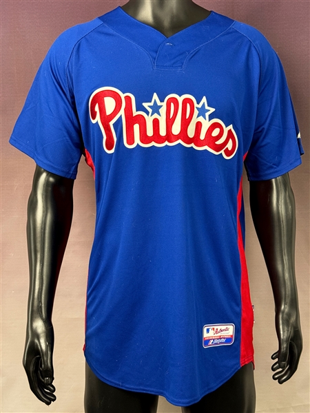 2010 Juan Castro Philadelphia Phillies Blue Pregame Jersey