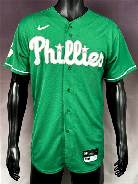 2020 Juan Castro Philadelphia Phillies St. Patricks Day Green Coaches Jersey