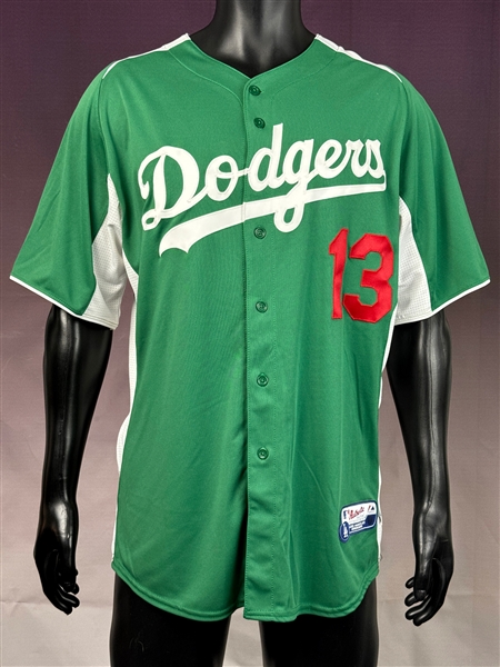 2016 Juan Castro Los Angeles Dodgers "St. Patricks Day" Coaches Pregame Jersey - One-Game Style