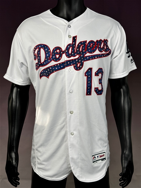 2017 Juan Castro Los Angeles Dodgers "4th of July" Coaches Home Jersey - One-Game Style from July 4, 2017