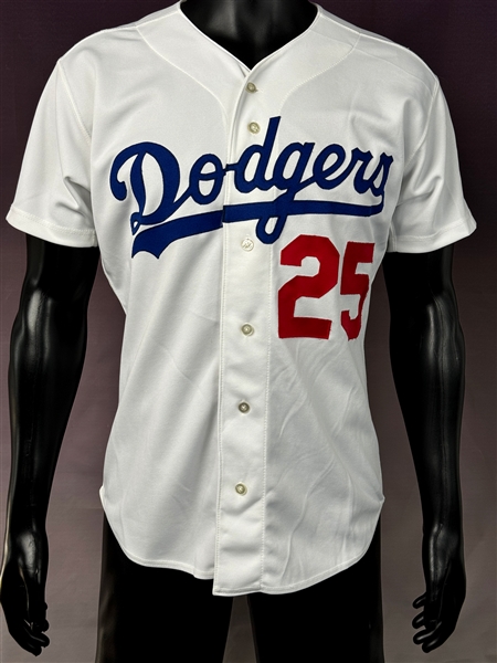 1997 Juan Castro Los Angeles Dodgers Home Jersey - With Jackie Robinson 50th Anniversary Patch