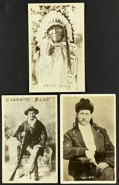 Old West Photopostcards of Crazy Horse, Wild Bill Hickock and Calamity Jane (3)