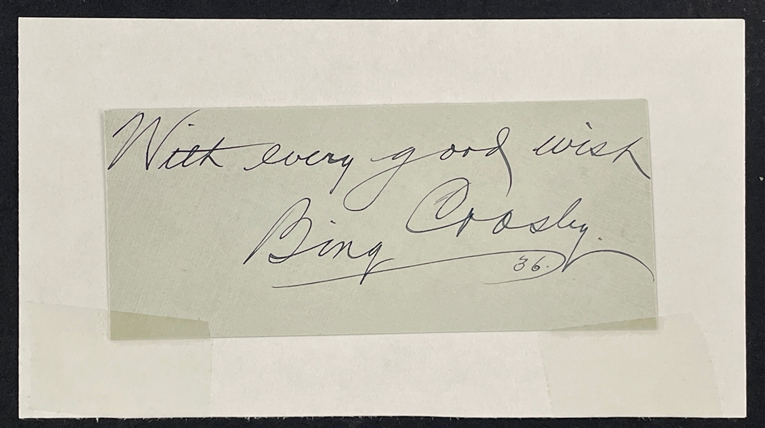 1936 Bing Crosby Cut Signature (JSA)