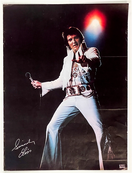 1977 Elvis Presley Souvenir "Sincerely Elvis" Poster - "Roadshow Merchandise"