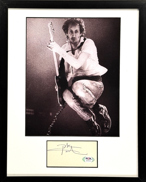 Pete Townshend Signed Cut Signature in Display with 8x10 Photo (PSA/DNA)