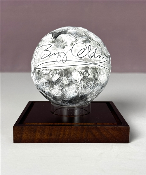 Apollo 11 Astronaut Buzz Aldrin Signed Baseball-Sized Moon Replica (PSA/DNA)