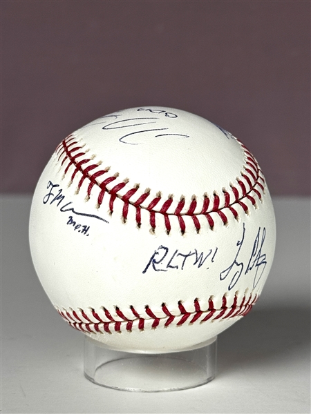 Medal of Honor Winners Signed Baseabll - David Bellavia, Ty Carter, Leroy Petry and Britt Slabinski (PSA/DNA)