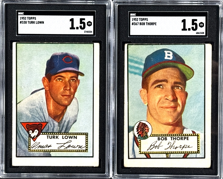 1952 Topps Baseball High Number SGC-Graded Pair (2)