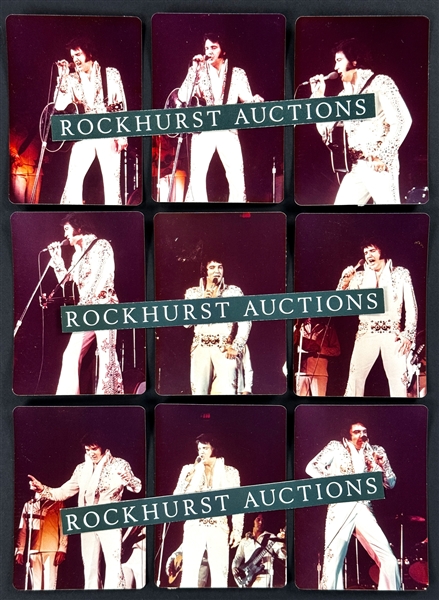 1974 Collection of Nine Original Photographs of Elvis Presley Concert March 20, 1974, at Memphis Coliseum