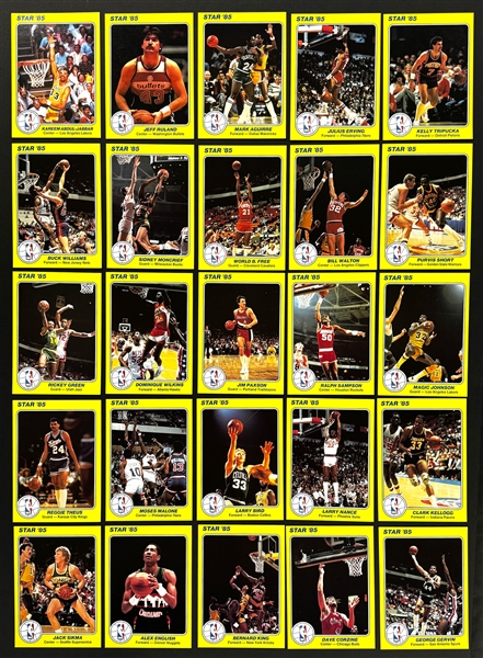 1985 Star Basketball Court Kings Supers 5x7 Inch Complete Series 1 Group - #1-25