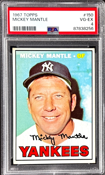 1967 Topps #150 Mickey Mantle - PSA VG-EX 4