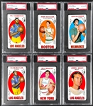 1969 Topps Basketball Partial Set (63/99) Incl. PSA-Graded #1 Chamberlain and #25 Alcindor