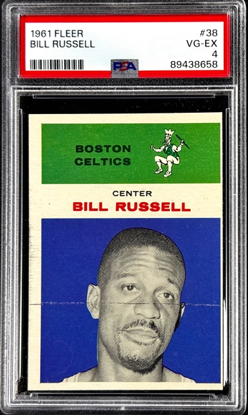 1961 Fleer #38 Bill Russell - PSA VG-EX 4