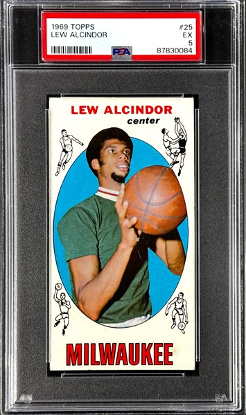 1969 Topps Basketball #25 Lew Alcindor - PSA EX 5