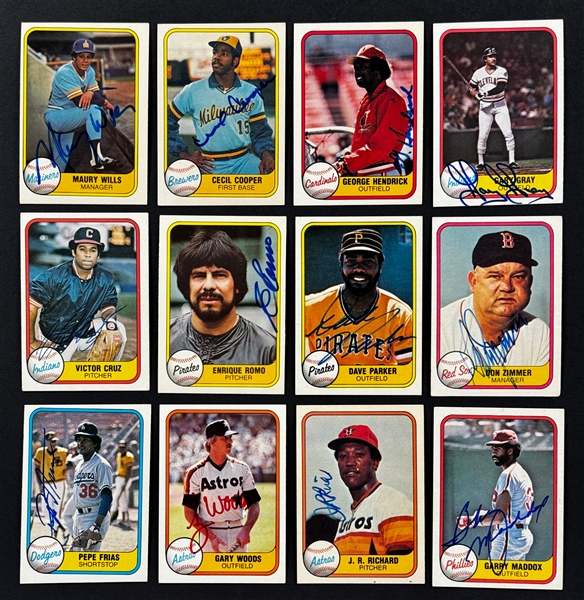 1981 Fleer Baseball Signed Card Collection (105)