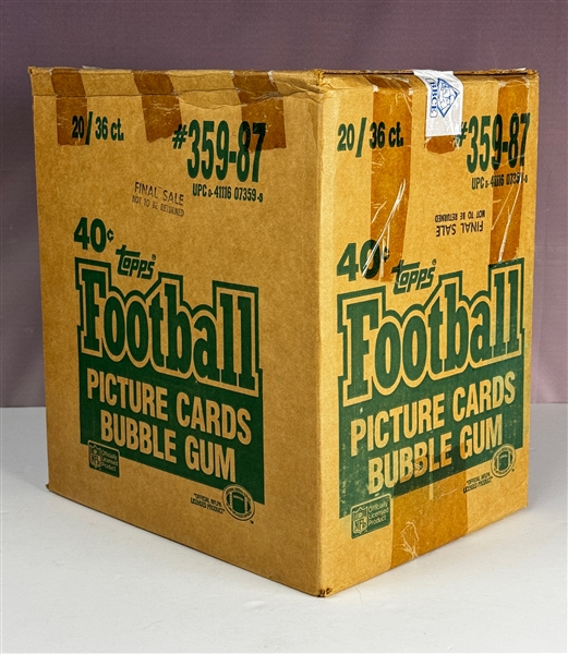 1987 Topps Football Wax Case (20 Wax Boxes)