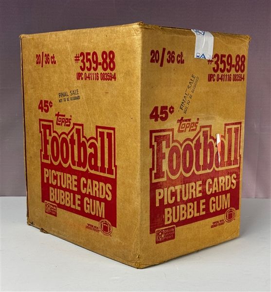 1988 Topps Football Wax Case (20 Wax Boxes)