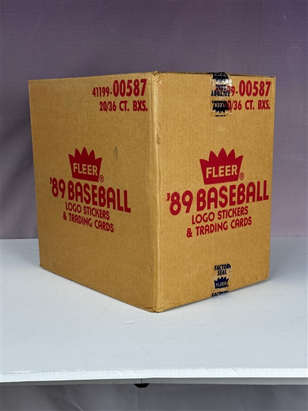 1989 Fleer Baseball Wax Case (20 Wax Boxes)