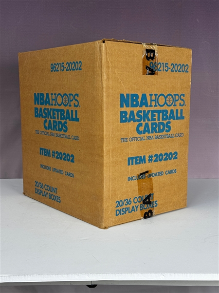 1990 Hoops Basketball Wax Case (20 Wax Boxes)