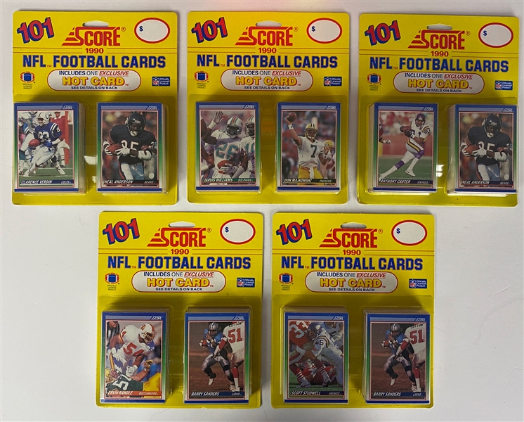 1983-1990 Topps/Score Football Unopened Pack Collection (29)