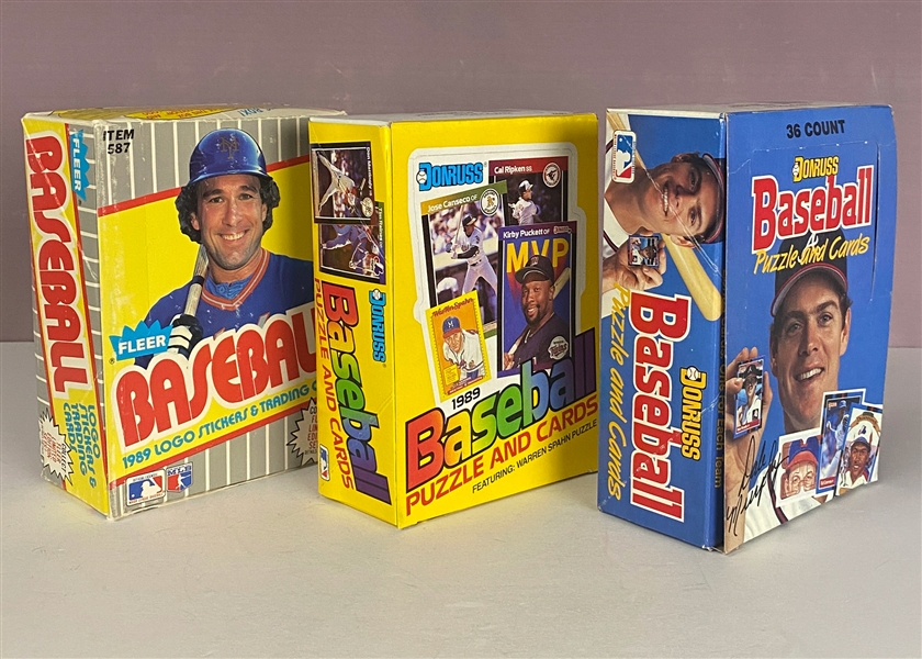 1988-1990 Fleer/Donruss Baseball Unopened Box Collection (7)