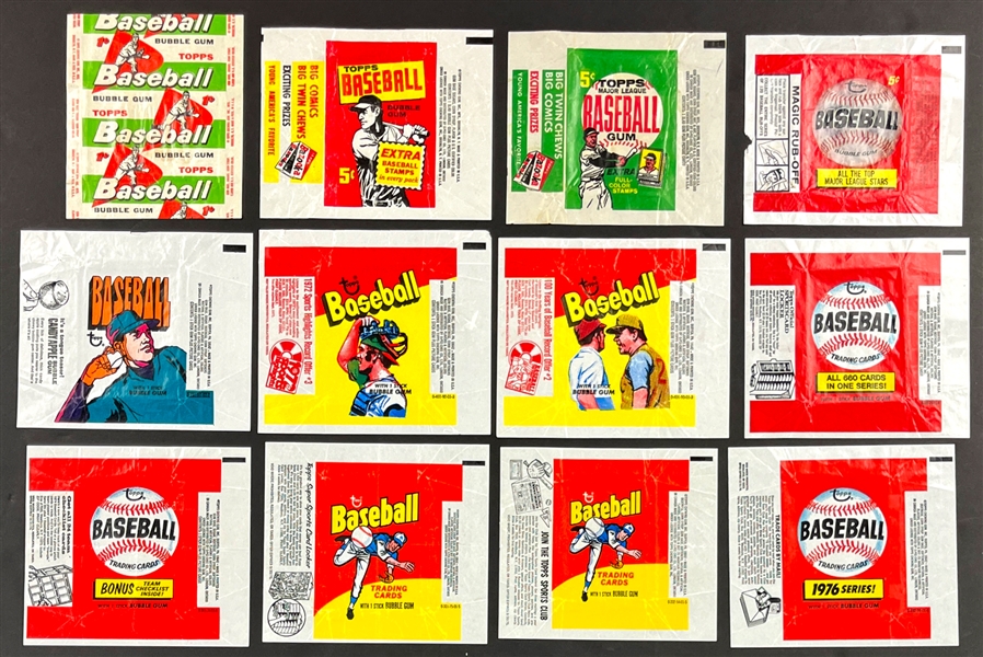 1950s-1980s Topps Baseball Wrapper Collection (21 Different)