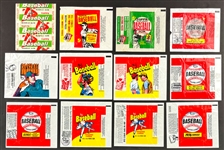 1950s-1980s Topps Baseball Wrapper Collection (21 Different)