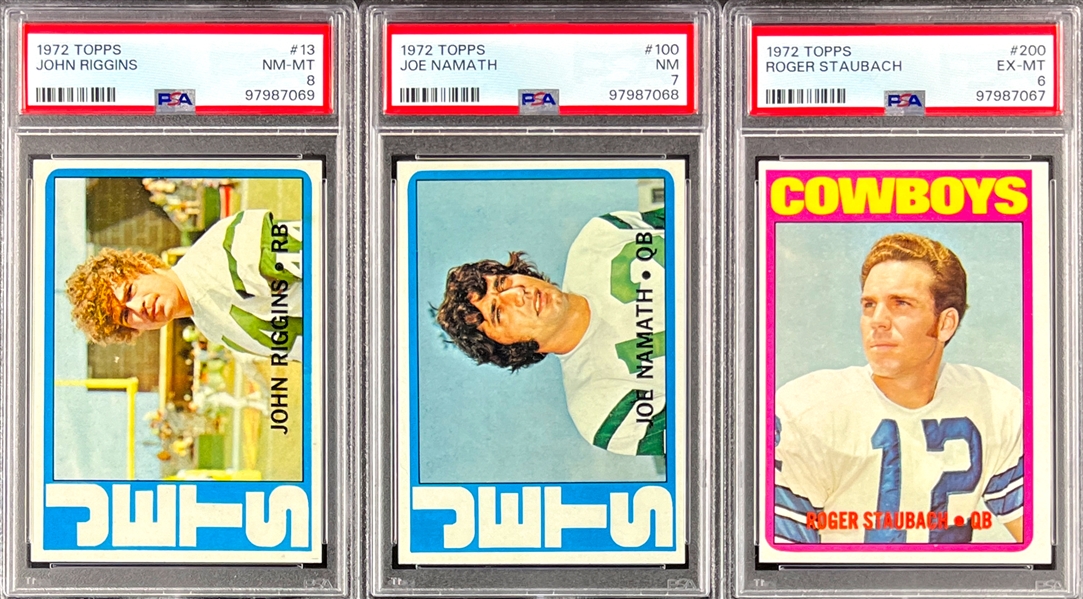 1972 Topps Football Complete Set (351) Incl. #200 Staubach Rookie PSA EX-MT 6