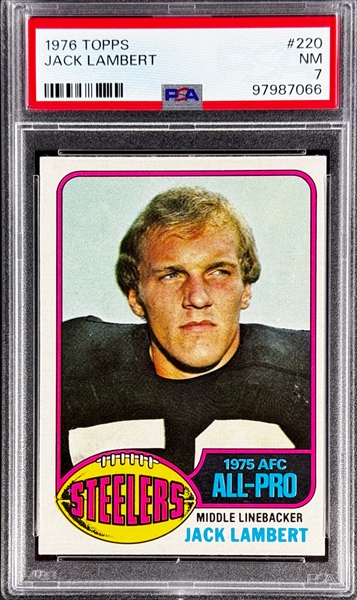 1976 Topps Football Near Set (527/528) Incl. #220 Jack Lambert PSA NM 7