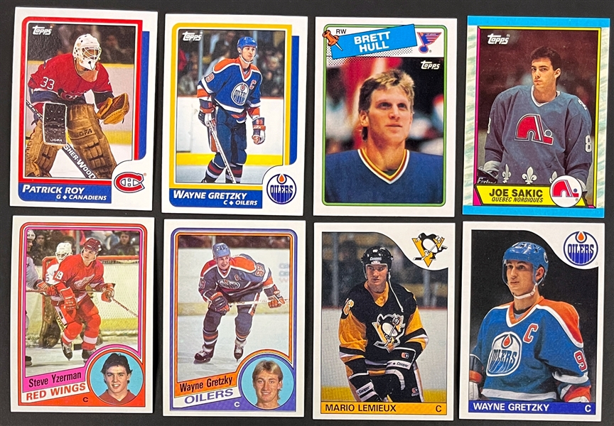 1984-1989 Topps Hockey Complete Sets (6) Plus 1986-1989 Topps Stickers Sets (4)