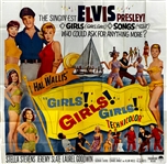 1962 <em>Girls! Girls! Girls!</em> Six Sheet Movie Poster - Starring Elvis Presley