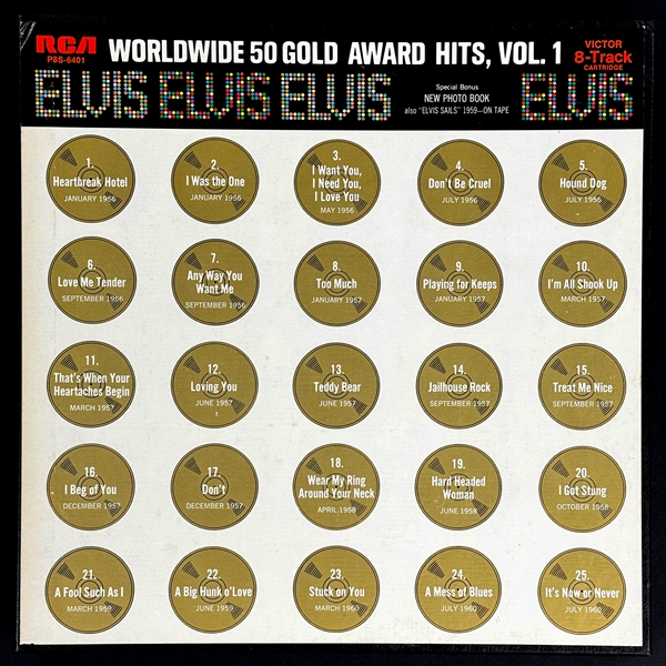 Rare 8-TRACK Version of Elvis Presleys 1970 <em>Worldwide 50 Gold Award Hits Vol. 1</em>