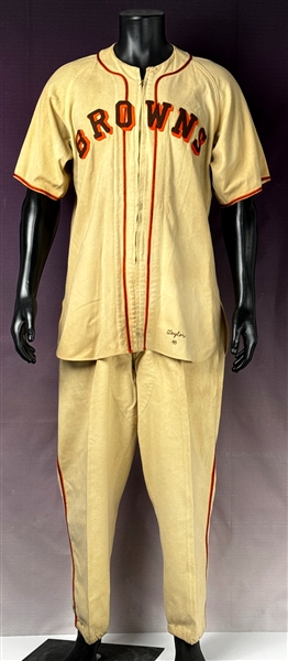 1948 Zach Taylor St. Louis Browns Complete Flannel Home Uniform