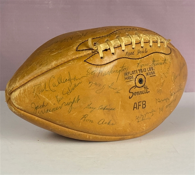 1963 University of Illinois Team Signed Football Incl. Dick Butkus and Jim Grabowski (52 Signatures!) (Beckett Authentic)