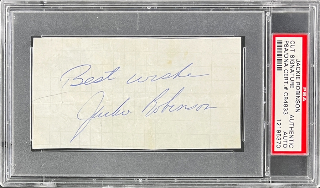 Jackie Robinson Signature (Encapsulated PSA/DNA)