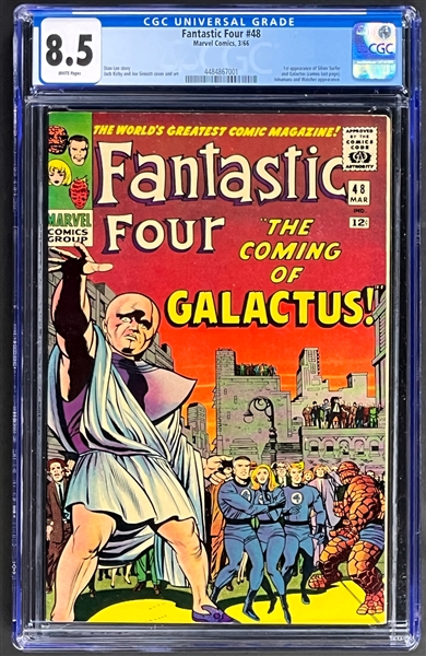 Fantastic Four #48 (Marvel, 1966) CGC VF+ 8.5 White Pages - First Appearance of Galactus!