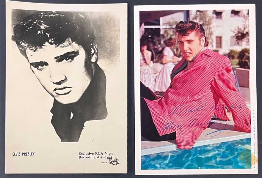 1950s Elvis Presley RCA Promotional Photos (2) Incl. One Lesser-Seen Foreign Example
