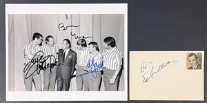 Beach Boys on <em>The Ed Sullivan Show</em> Signed Photo Incl. Brian Wilson Plus Sullivan Signed Index Card (Beckett Authentic)