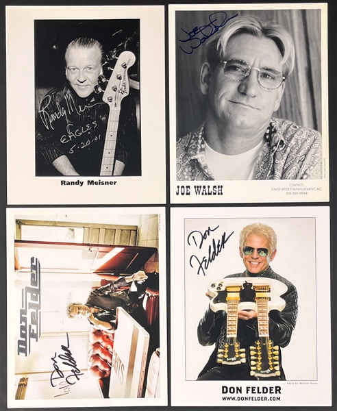 Joe Walsh, Randy Meisner and Don Felder (2) of The Eagles Signed 8x10s (4) (Beckett Authentic)