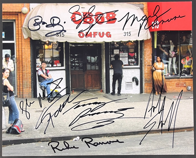 Punk Rockers Signed 8x10 Photo of CBGBs - Legendary New York Punk Club - Ramones, Sex Pistols, New York Dolls (Beckett Authentic)