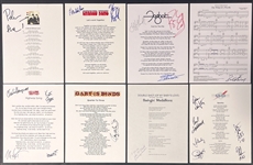 Rock Lyric Sheet Collection (10) Incl. Marshall Tucker Band, Foghat, Canned Heat and Others (Beckett Authentic)