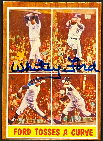 Whitey Ford Signed 1962 Topps #315 Card (Beckett Encapsulated)