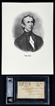 John Tyler (President 1841-1845) Signed Free Frank with Handwritten Note (Beckett Authentic)