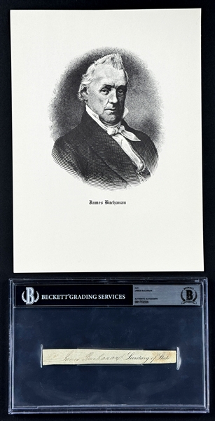 James Buchanon (President 1857-1861) Cut Signature as Vice President (Beckett Authentic)